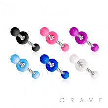 DONUT HOLE 316L SURGICAL STEEL TONGUE BARBELL